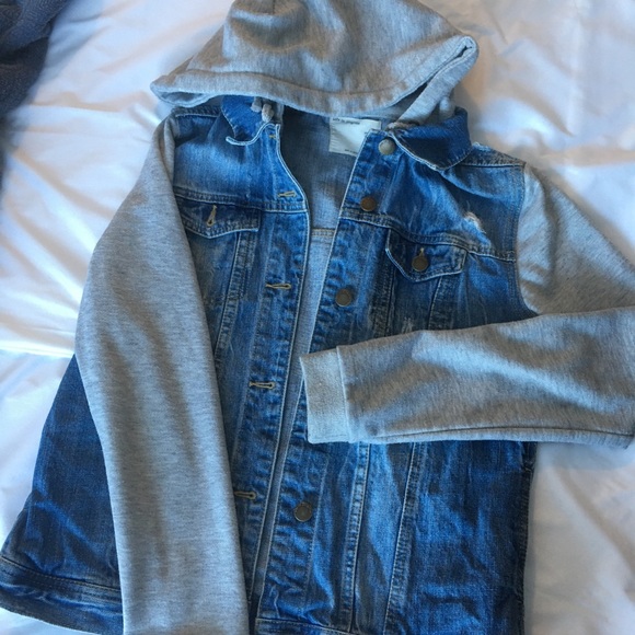 Jean jacket, cotton sleeves - Picture 1 of 4
